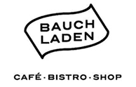 Logo Bauchladen weiss/schwarz