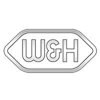 Schwarz-weißes W&H-Logo mit Umrandung, Symbol für Partnerunternehmen von anderskompetent